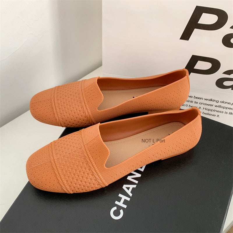 Încălțăminte nouă, plată, de culoare solidă, pentru damă