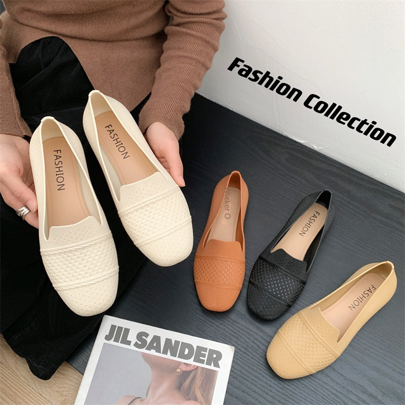 Încălțăminte nouă, plată, de culoare solidă, pentru damă