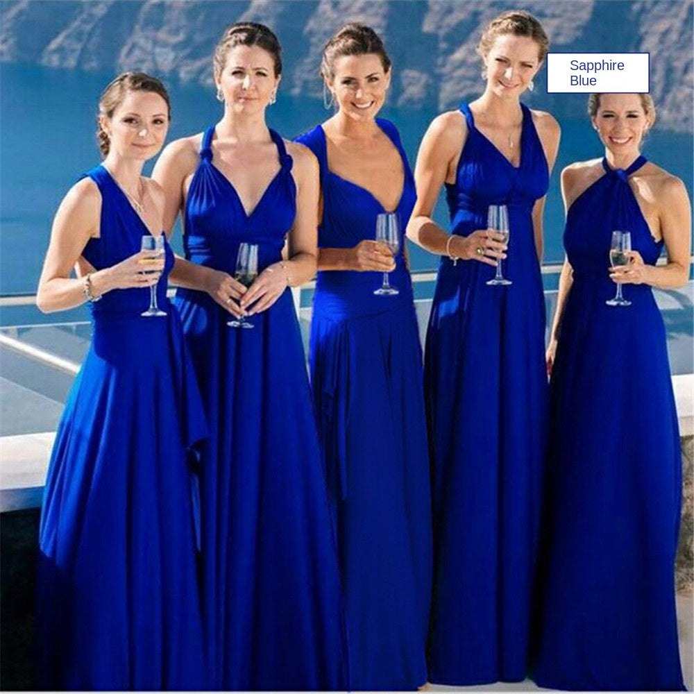 Populară rochie de bandaj sexy, fără spate, cu mai multe frânghii, rochie lungă