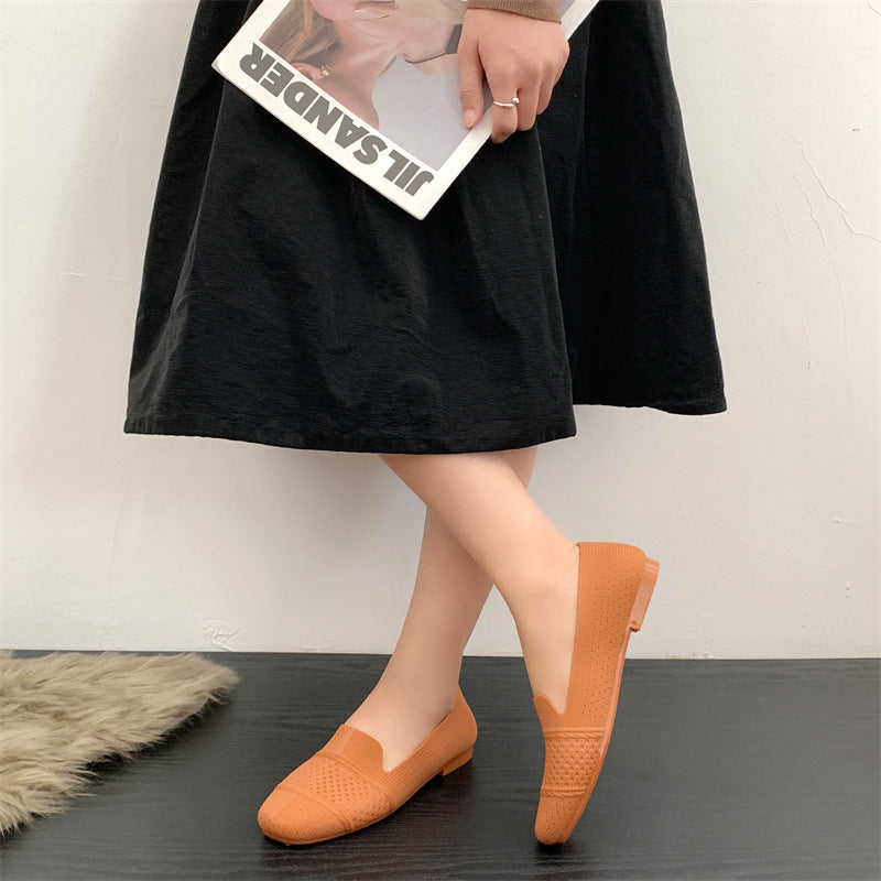 Încălțăminte nouă, plată, de culoare solidă, pentru damă