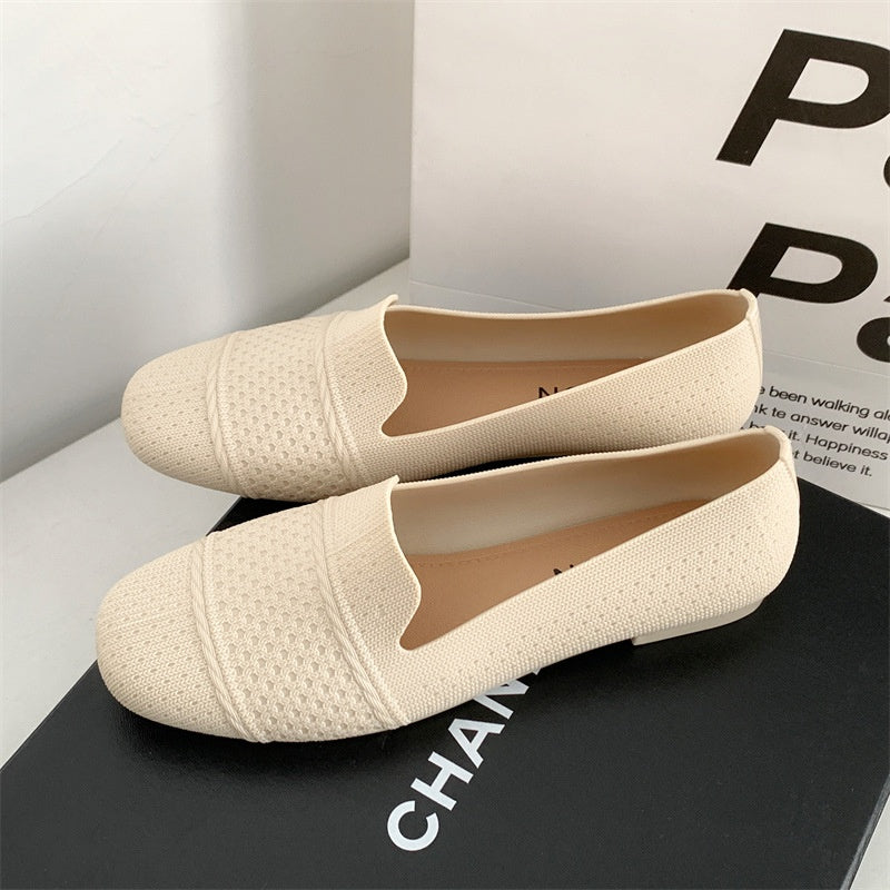 Încălțăminte nouă, plată, de culoare solidă, pentru damă