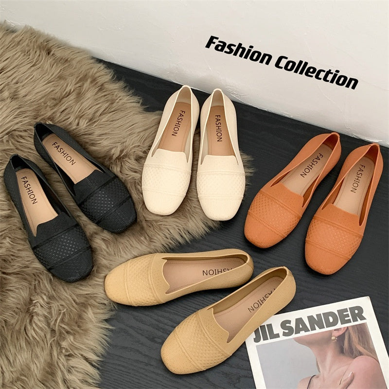 Încălțăminte nouă, plată, de culoare solidă, pentru damă