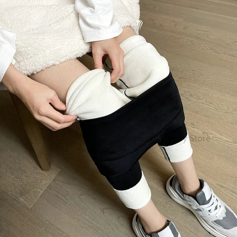 Colanți din catifea groși de iarnă pentru