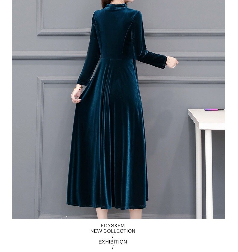 Rochie la modă cu decolteu în V Rochie lungă mărime mare